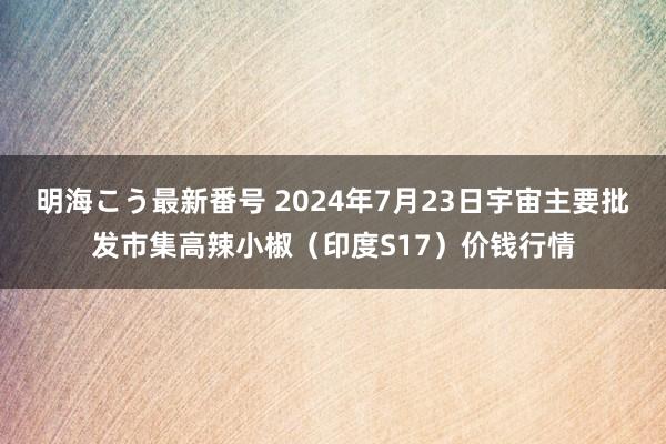 明海こう最新番号 2024年7月23日宇宙主要批发市集高辣小椒（印度S17）价钱行情