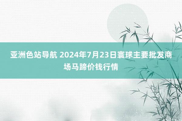 亚洲色站导航 2024年7月23日寰球主要批发商场马蹄价钱行情