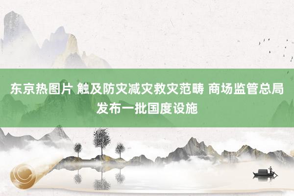 东京热图片 触及防灾减灾救灾范畴 商场监管总局发布一批国度设施