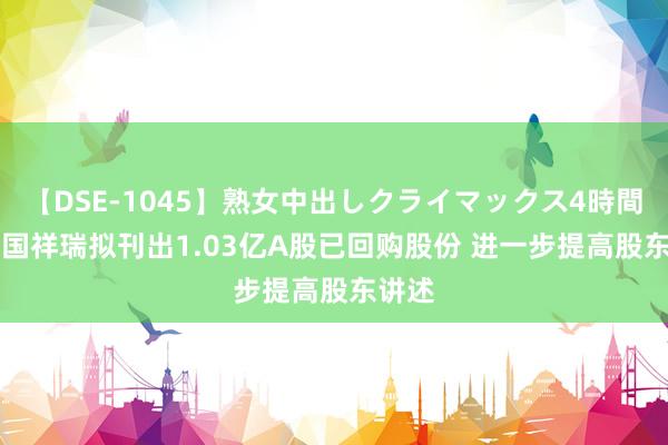 【DSE-1045】熟女中出しクライマックス4時間 4 中国祥瑞拟刊出1.03亿A股已回购股份 进一步提高股东讲述