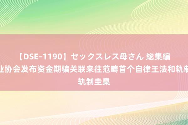 【DSE-1190】セックスレス母さん 総集編 保障业协会发布资金期骗关联来往范畴首个自律王法和轨制圭臬