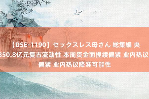 【DSE-1190】セックスレス母さん 総集編 央行净投放3850.8亿元复古流动性 本周资金面捏续偏紧 业内热议降准可能性