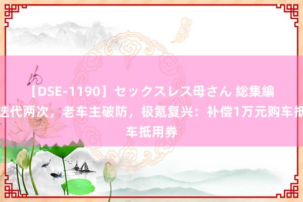 【DSE-1190】セックスレス母さん 総集編 半年迭代两次，老车主破防，极氪复兴：补偿1万元购车抵用券