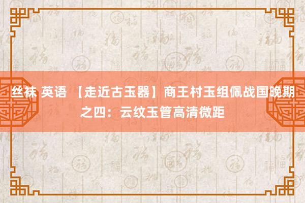 丝袜 英语 【走近古玉器】商王村玉组佩战国晚期之四：云纹玉管高清微距