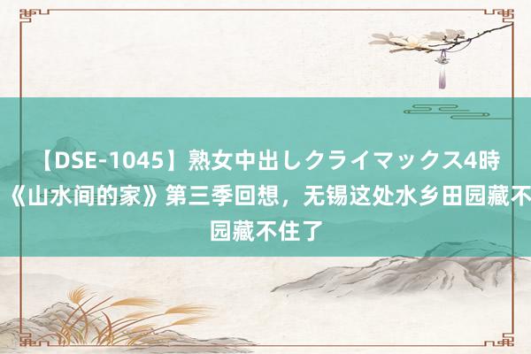 【DSE-1045】熟女中出しクライマックス4時間 4 《山水间的家》第三季回想，无锡这处水乡田园藏不住了