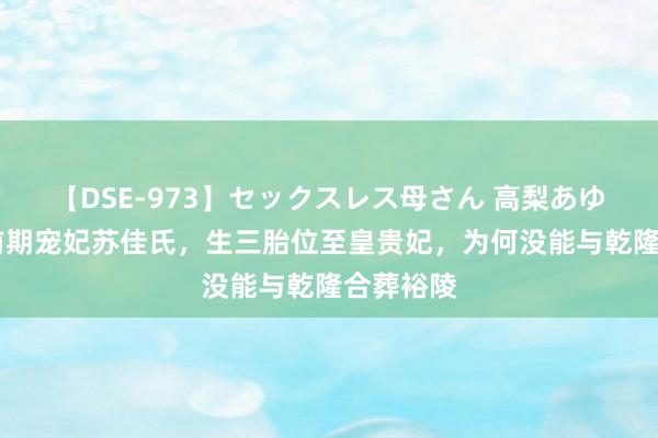 【DSE-973】セックスレス母さん 高梨あゆみ 乾隆前期宠妃苏佳氏，生三胎位至皇贵妃，为何没能与乾隆合葬裕陵