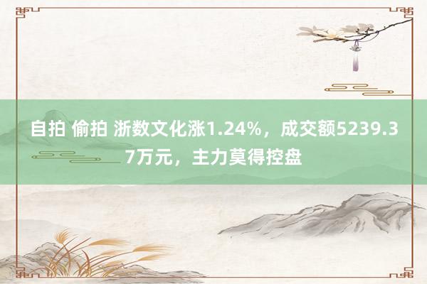 自拍 偷拍 浙数文化涨1.24%，成交额5239.37万元，主力莫得控盘